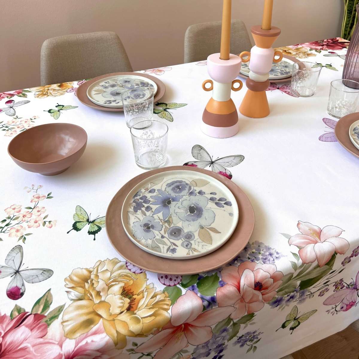 Immagine del prodotto Piatto fantasia Floreale Azzurro Pastello in Gres ø22 cm | EDG Enzo De Gasperi