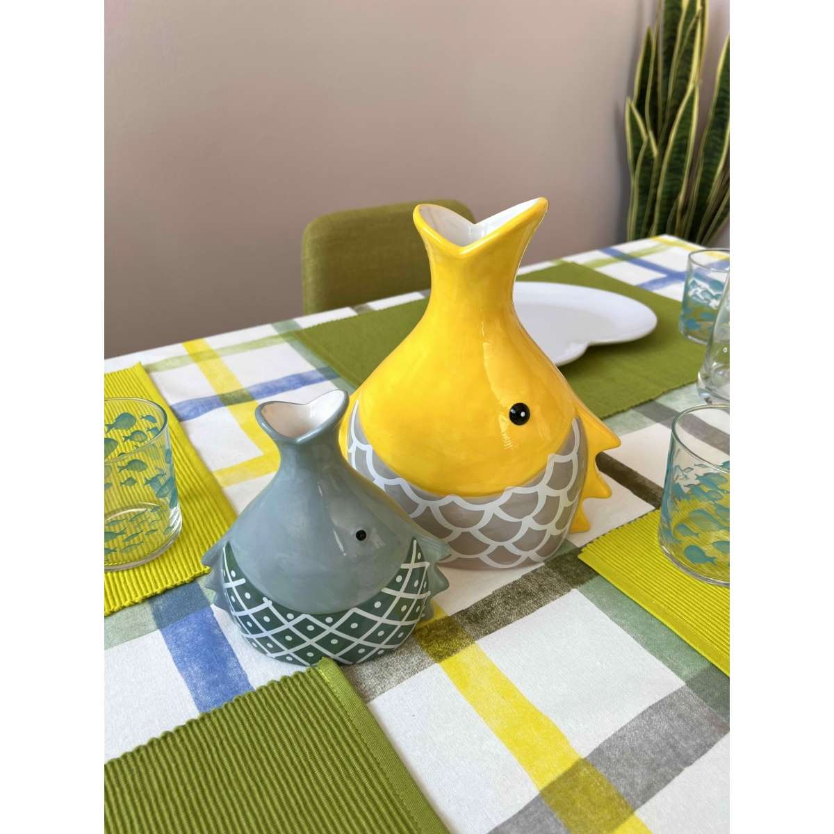 Immagine del prodotto Vaso Testa di Pesce Azzurro in Ceramica | EDG Enzo De Gasperi