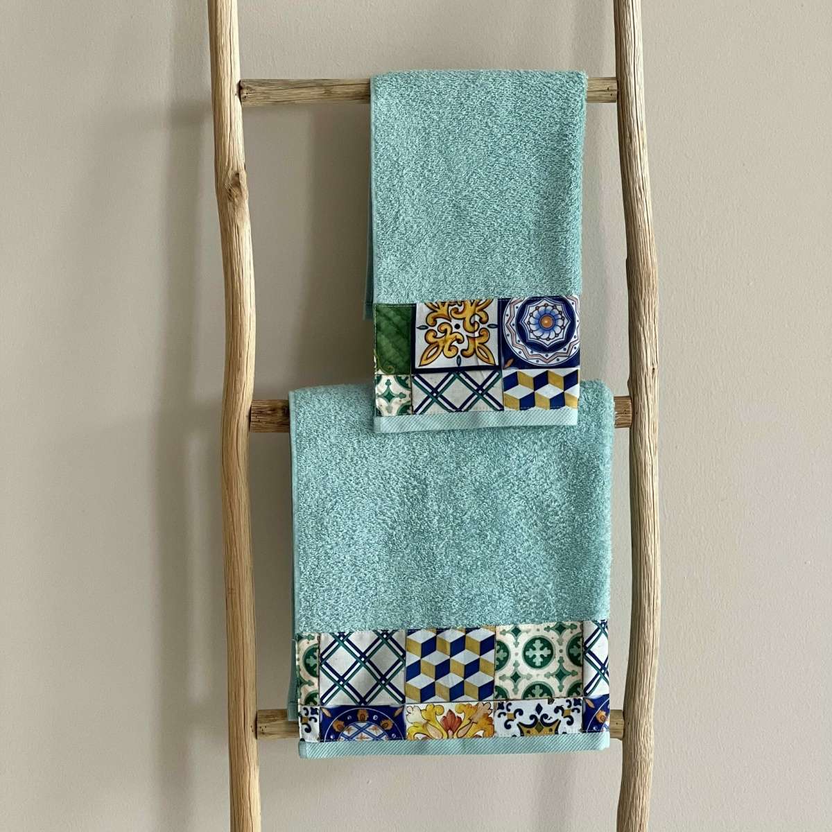 Immagine del prodotto Set Asciugamani bagno Maiolica Grande Pugliese by Zanetti Home | Pietro Zanetti Home