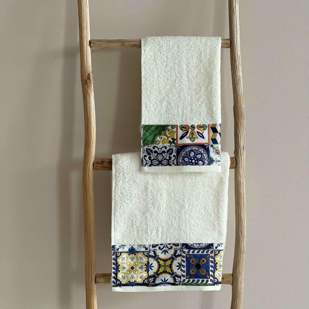 Immagine del prodotto Set Asciugamani bagno Maiolica Grande Pugliese by Zanetti Home | Pietro Zanetti Home