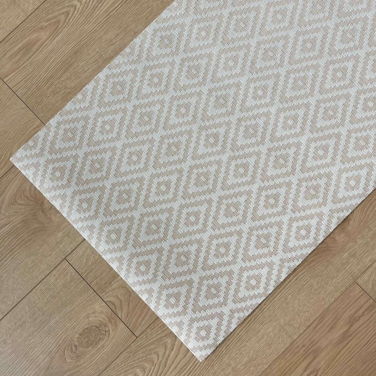 Immagine del prodotto Tappeto Cucina a metro Rombi Crema in Pvc - scegli tu la misura | Pietro Zanetti Home