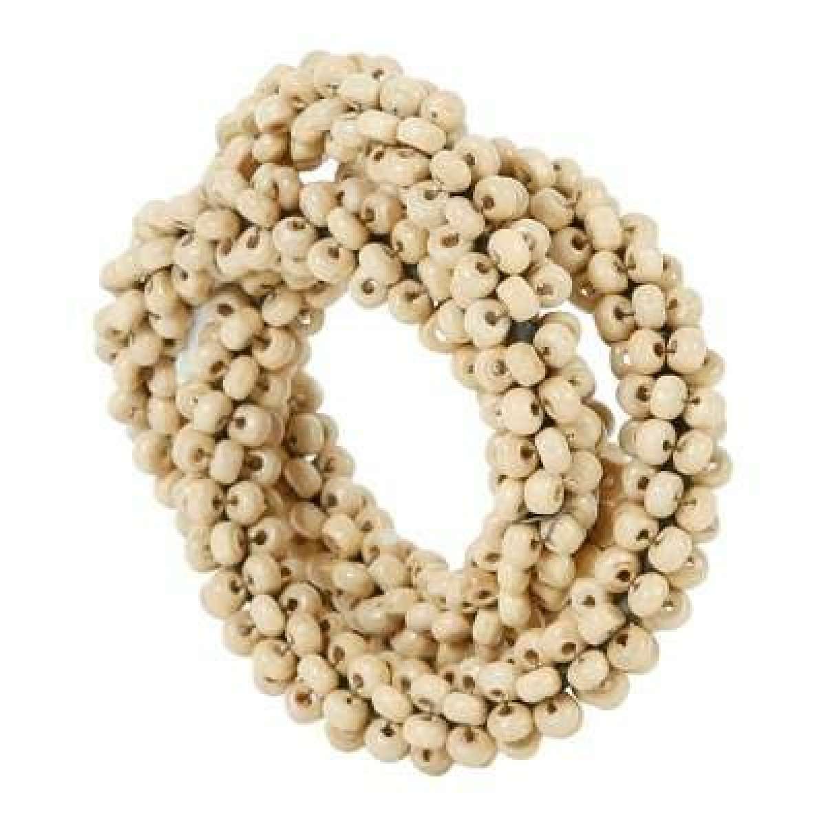 Immagine del prodotto Portatovagliolo doppio Billes Natural con perline | Côté Table
