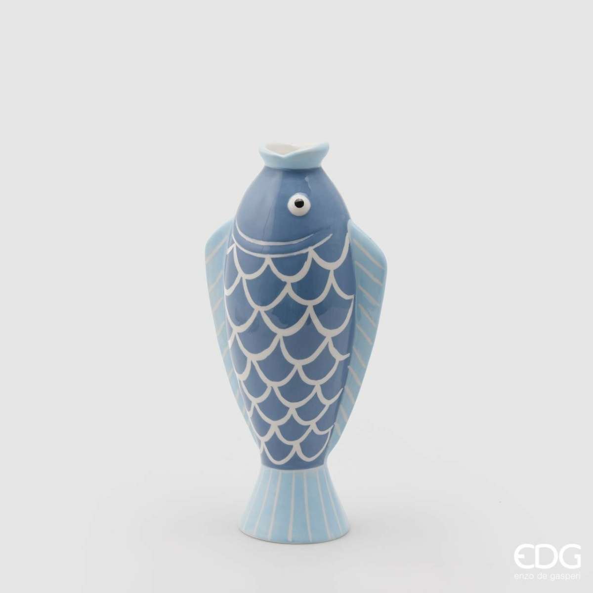 Immagine del prodotto Vaso Corpo Pesce in Ceramica Blu/Celeste | EDG Enzo De Gasperi