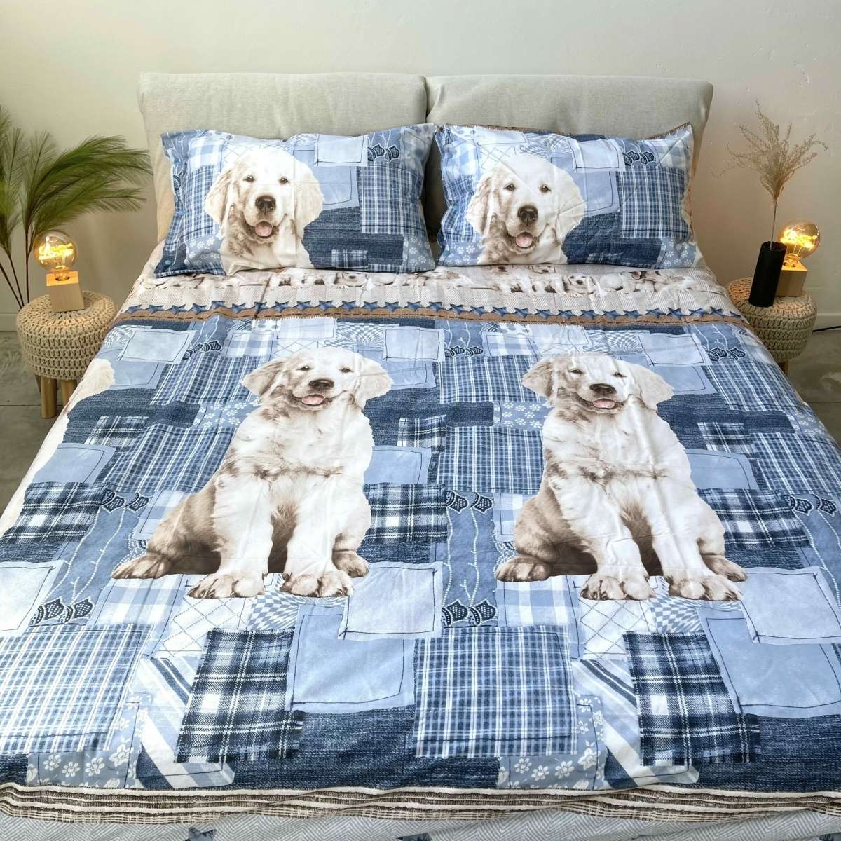 Immagine del prodotto Completo Lenzuola Singolo Cani in 100% Cotone | Pietro Zanetti Home