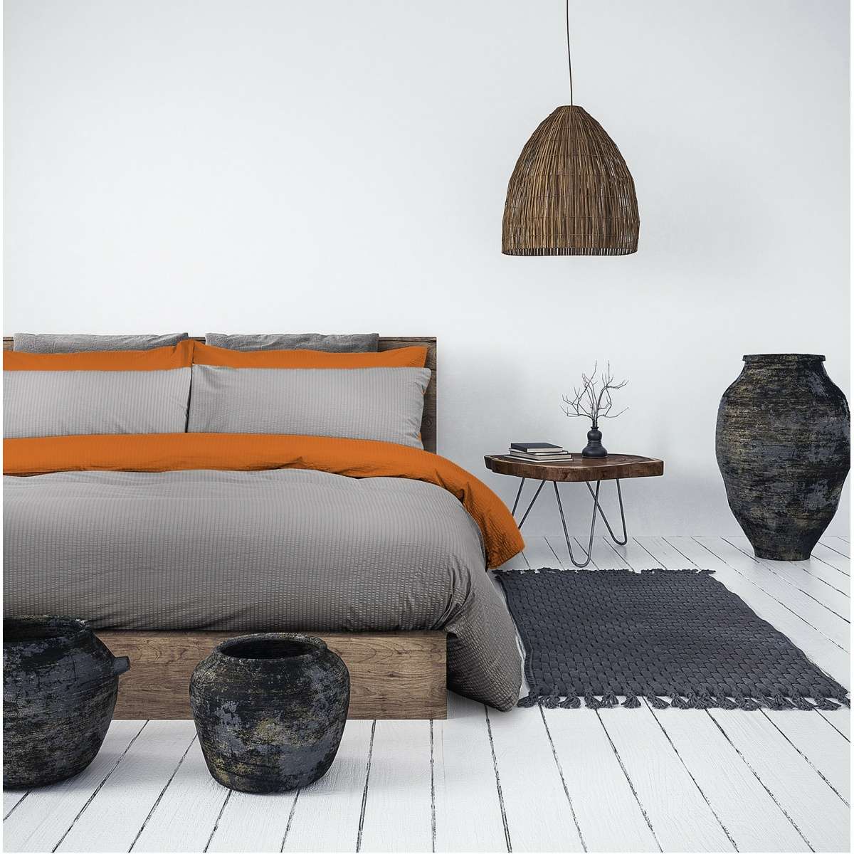 Immagine del prodotto Copripiumino Matrimoniale Bicolor No Stiro in 100% Cotone Daunex | Daunex