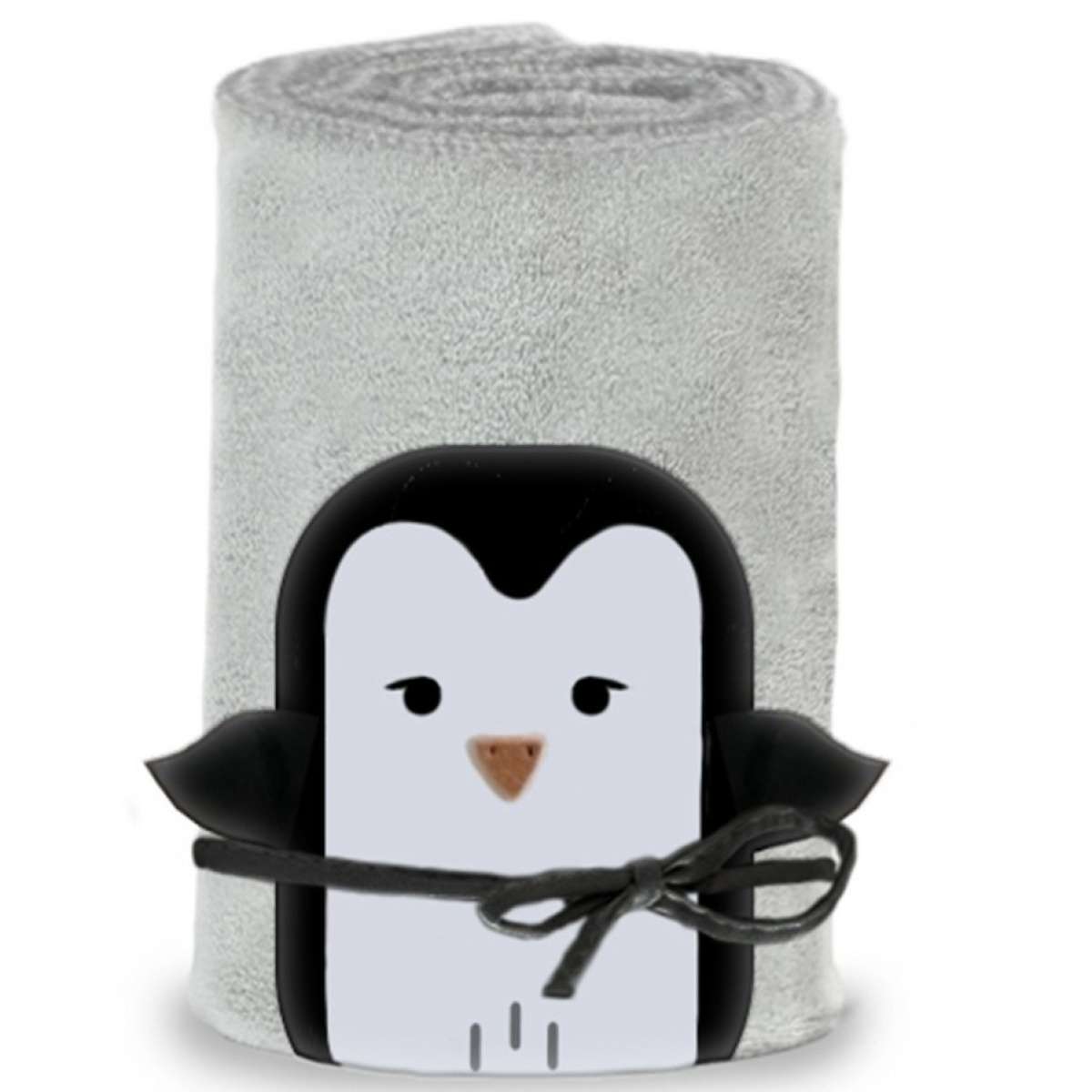 Immagine del prodotto Plaid Morbidotto Pinguino con applicazioni in Microfibra 80x110 cm | Daunex