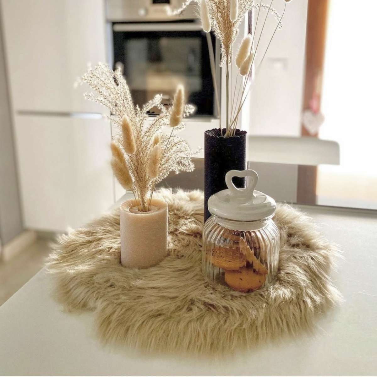 Immagine del prodotto Tappetino Stoccolma Rotondo Beige Pelo Lungo ø40 cm Beige | Pietro Zanetti Home