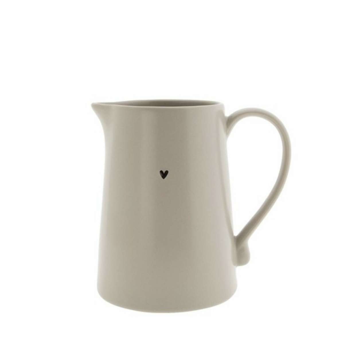 Immagine del prodotto Brocca Media in Ceramica opaca Beige con Cuoricino | Bastion Collections