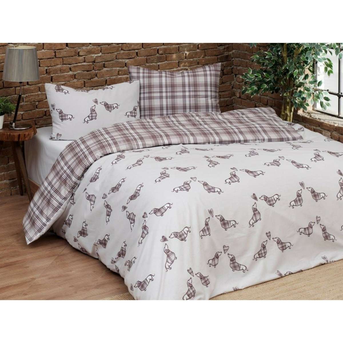 Immagine del prodotto Copripiumino Matrimoniale Bassotti in 100% Cotone Daunex (2 Colori) | Daunex