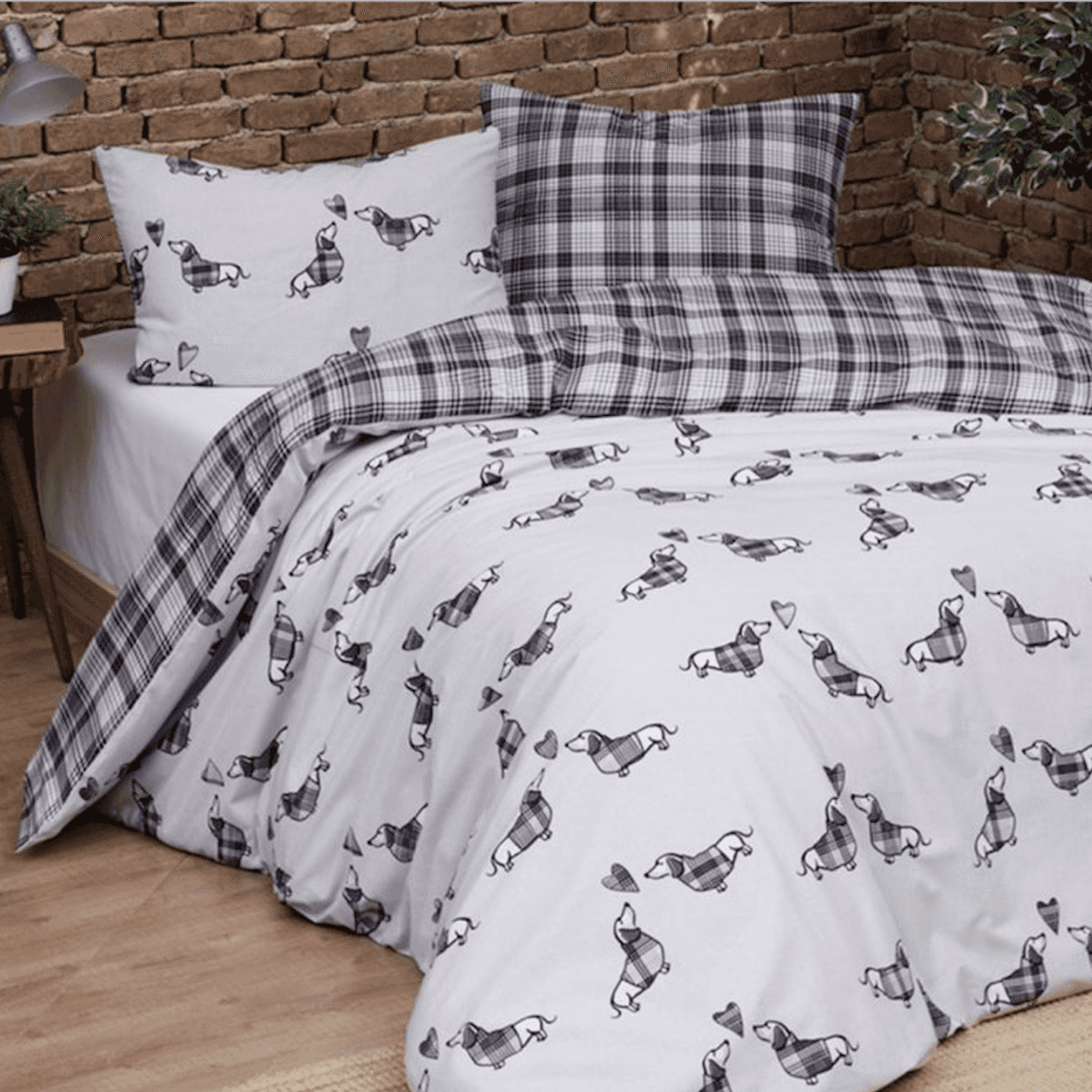 Immagine del prodotto Copripiumino Matrimoniale Bassotti in 100% Cotone Daunex (2 Colori) | Daunex