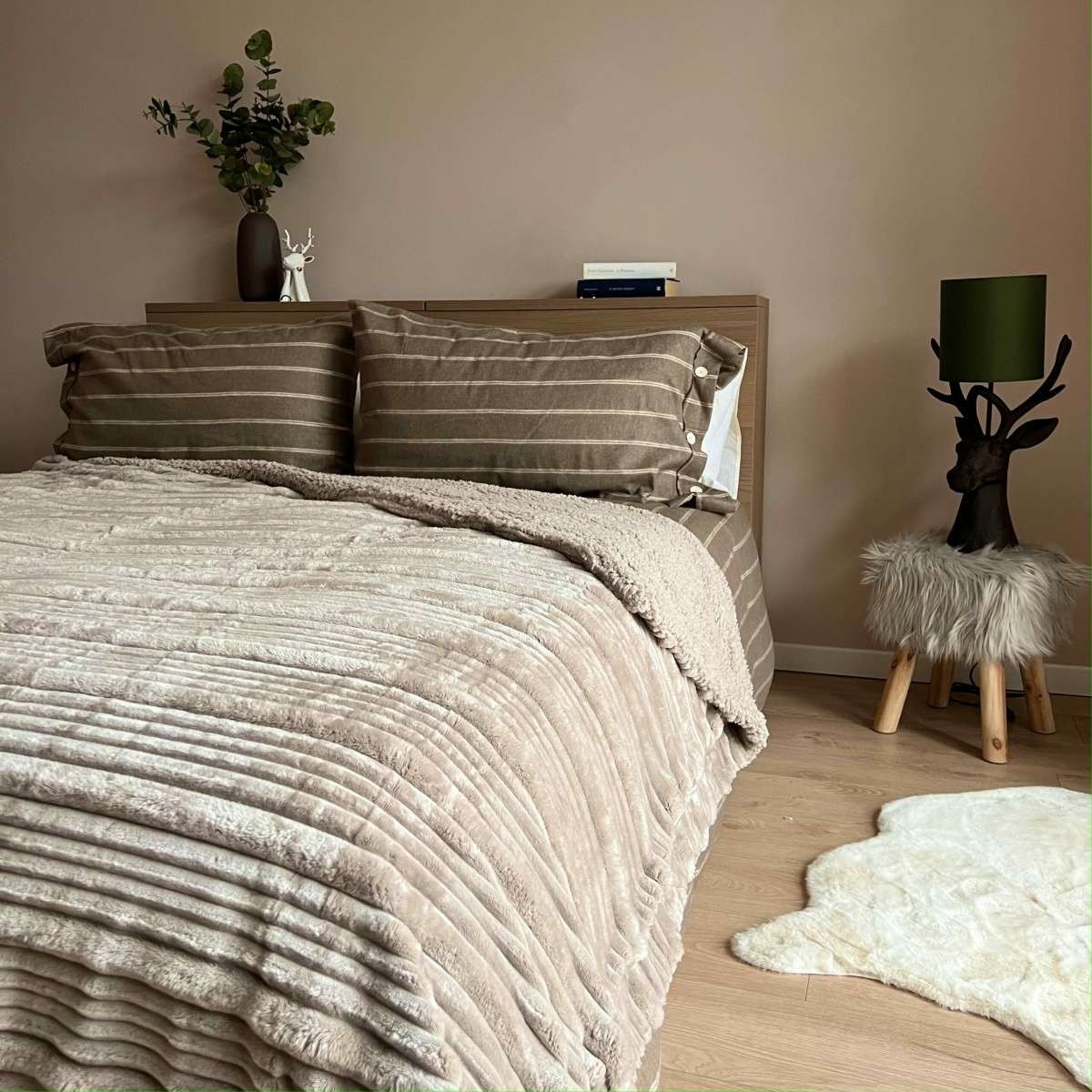 Immagine del prodotto Coperta Matrimoniale Stripes in Microfibra Retro Sherpa 240x200 cm (2 Colori) | Pietro Zanetti Home