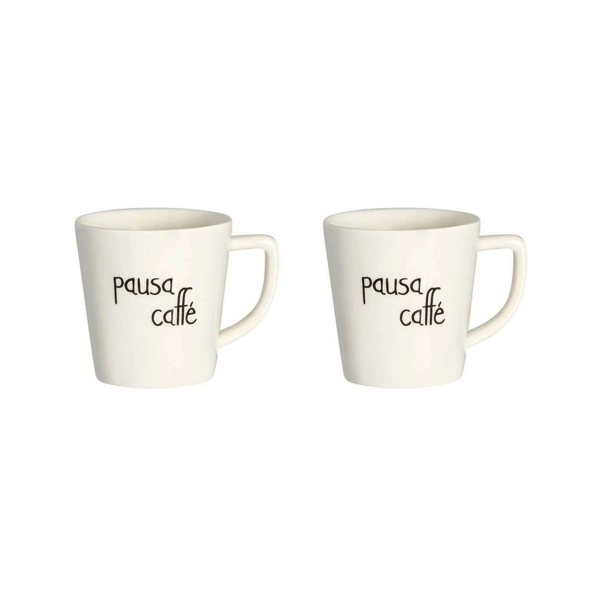 Immagine del prodotto Set 2 Tazzine Espresso in Ceramica Pausa Caffé 5.5xh6 cm | Simple Day