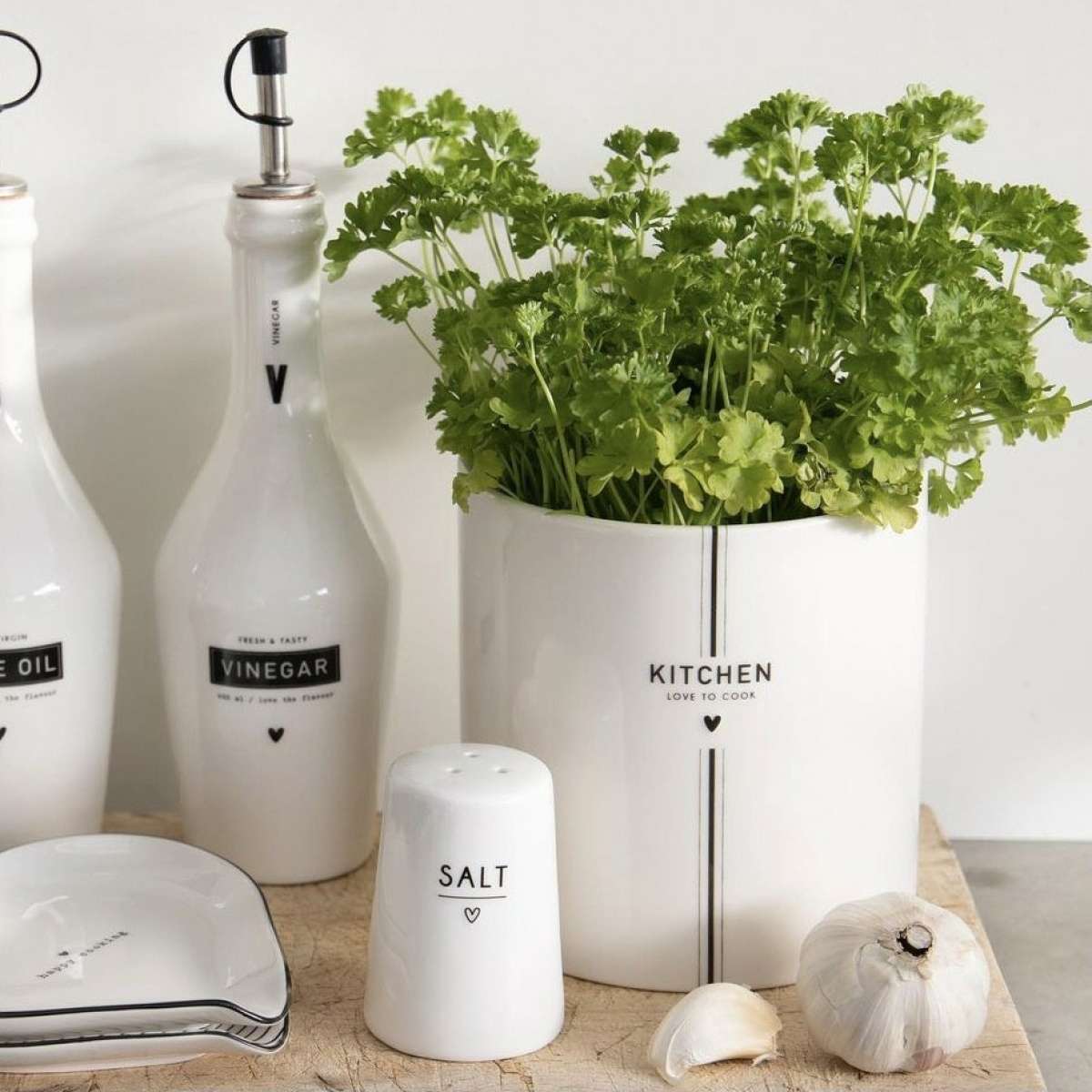 Immagine del prodotto Contenitore Kitchen Love to Cook da Cucina Bianco | Bastion Collections