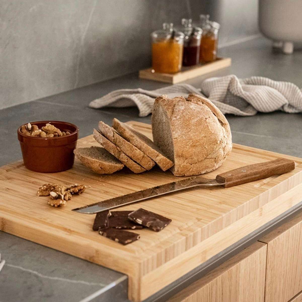 Immagine del prodotto Tagliere da Cucina in Bambù 45x35x5 cm | A. House