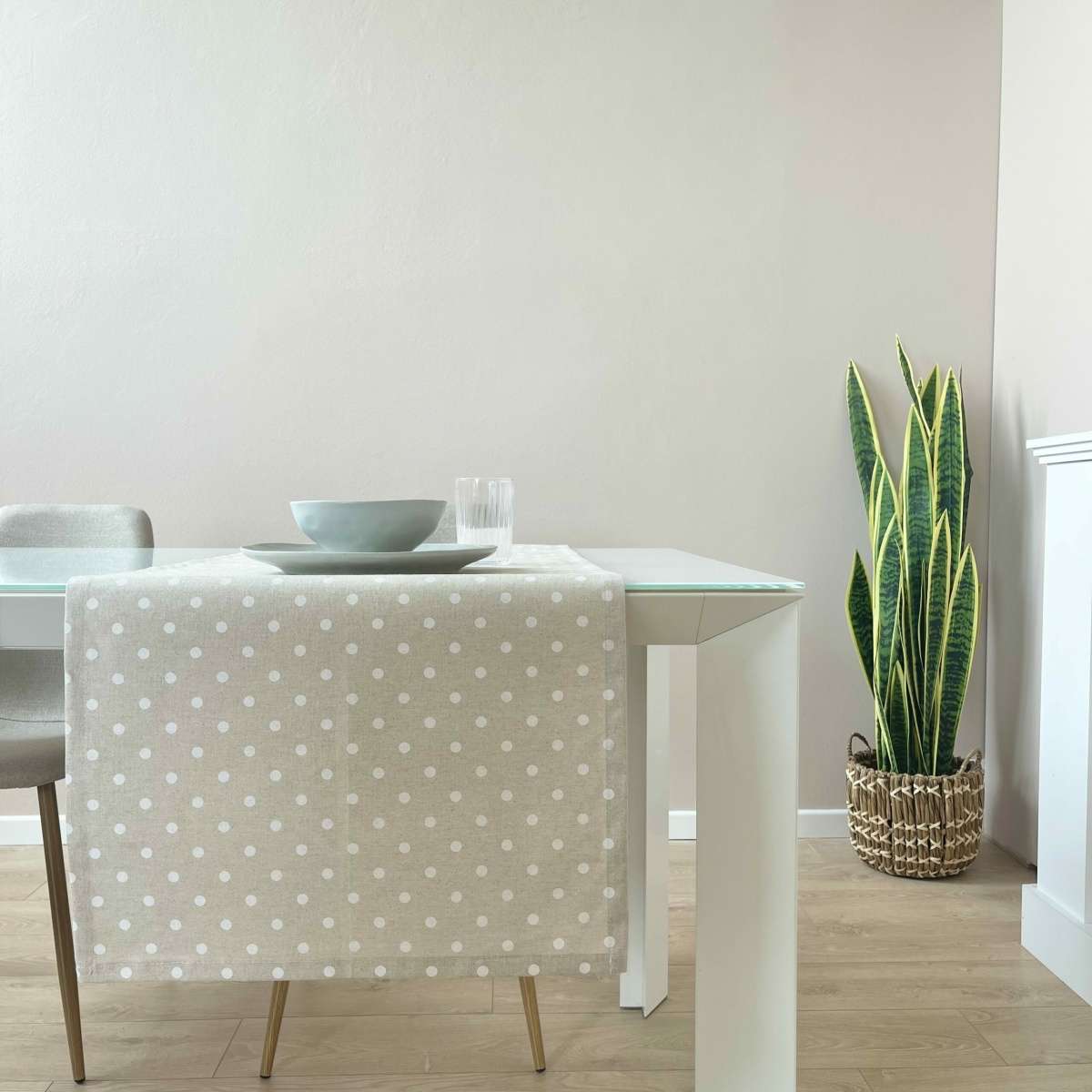 Immagine del prodotto Runner tavolo Pois bianchi cotone 50x145 cm | Pietro Zanetti Home