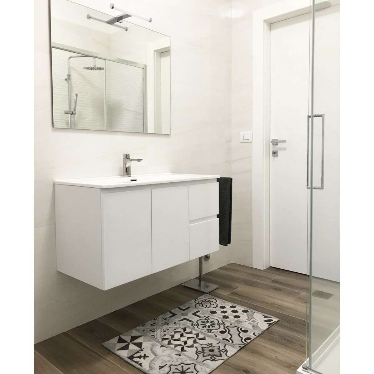 Echaprey Zerbino Antiscivolo 50x80 Cm, Tappetino Da Porta In Polipropilene Per Cucina E Bagno, Lavabile E Decorativo, Colore Caffè