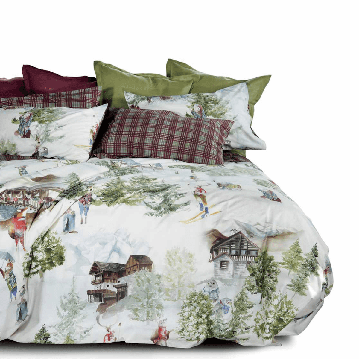 Spirit Linen - Set Di Lenzuola Per Letto Matrimoniale, 4 Pezzi