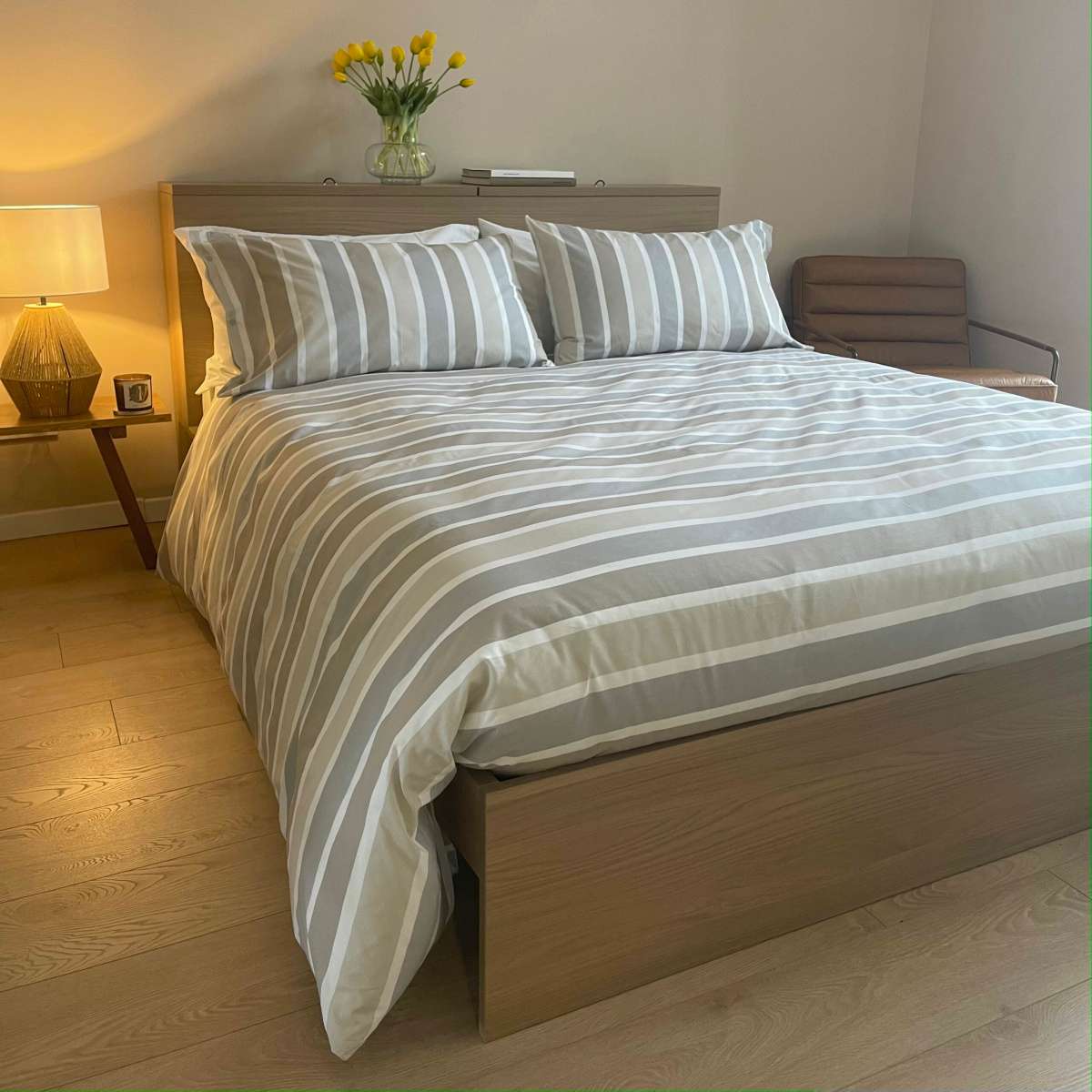 Lenzuola In Cotone Percalle 200 Fili - Certificato Oeko-Tex, Fresche E Traspiranti - Misura Una Piazza E Mezza (180x280 Cm) - Foto 4