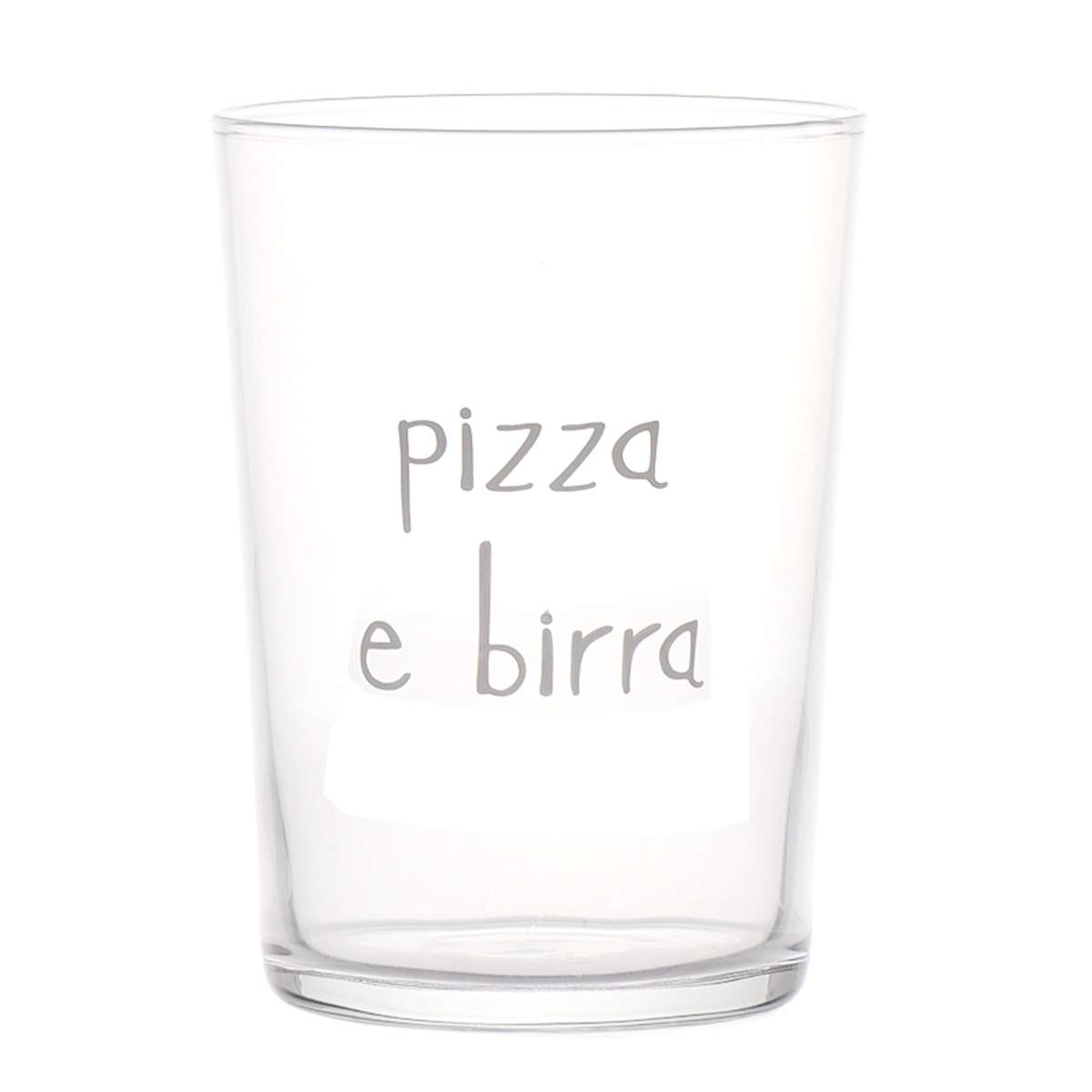 Set 2 Bicchieri in vetro temperato Pizza e Birra 50cl | Simple Day Immagine del prodotto Set 2 Bicchieri in vetro temperato Pizza e Birra 50cl | Simple Day