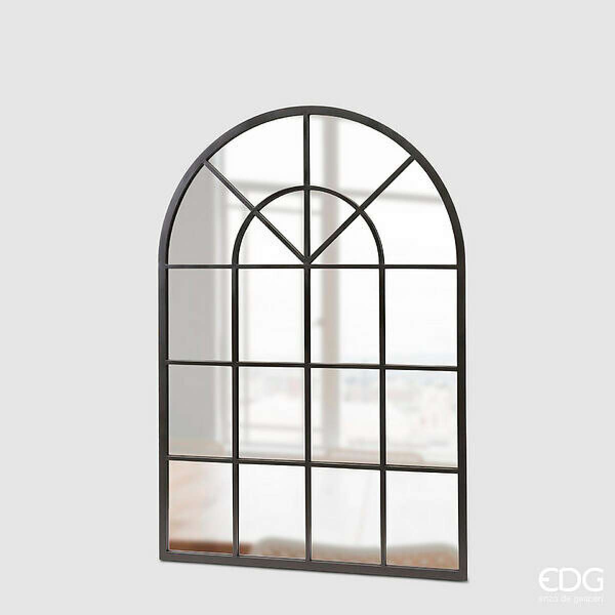 Immagine del prodotto Specchio Window Campana in Metallo Nero h 135 x 92 x 2 cm | EDG Enzo De Gasperi