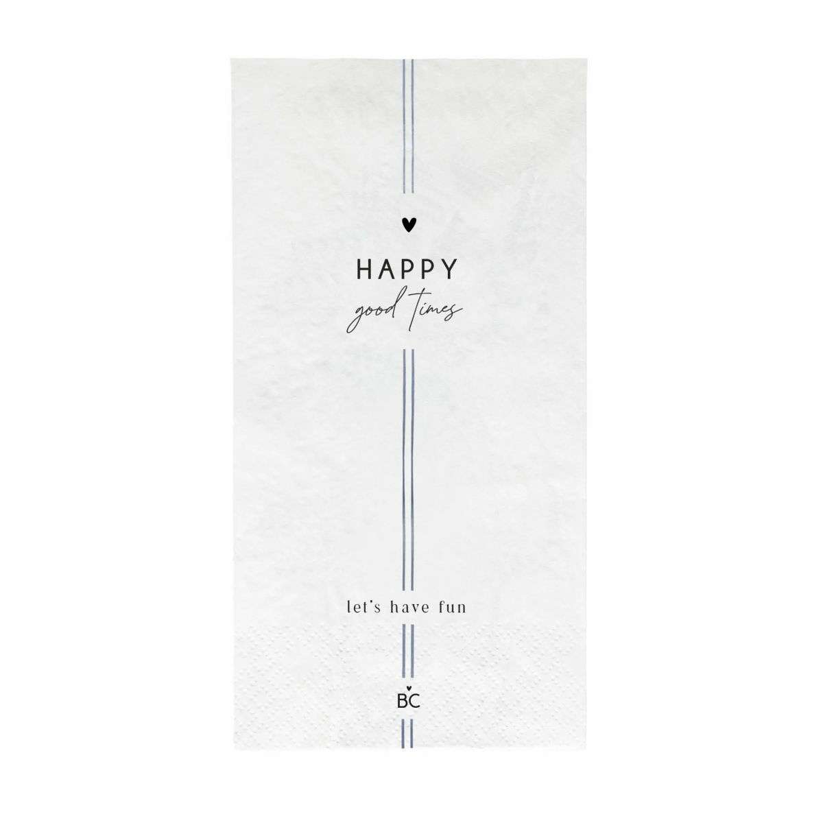 Immagine del prodotto Tovaglioli di Carta Bianco/Blu Happy Good Times 10x20 cm confezione 16 | Bastion Collections
