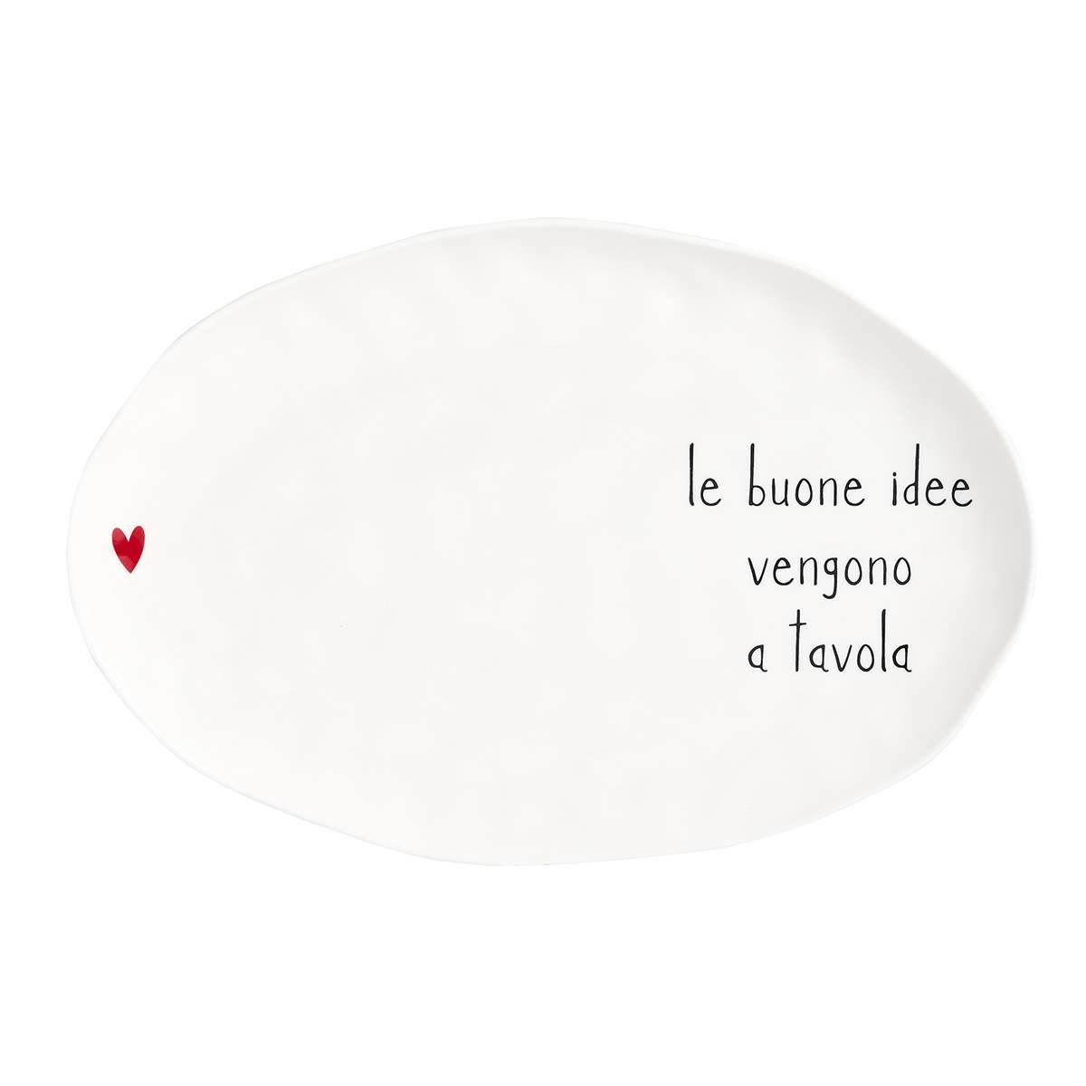 Immagine del prodotto Piatto Ovale in ceramica bianca Le Buone Idee  36.6x24.5 cm | Simple Day