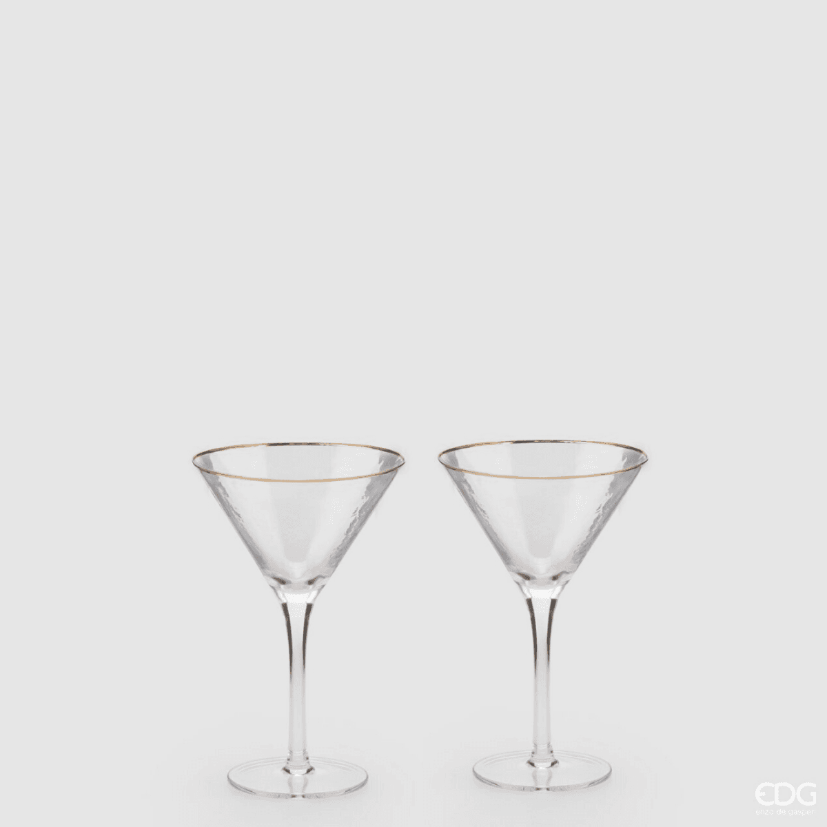 Set 2 Calici in Vetro Cocktail Goldrim 300ml | EDG Enzo De Gasperi Immagine del prodotto Set 2 Calici in Vetro Cocktail Goldrim 300ml | EDG Enzo De Gasperi
