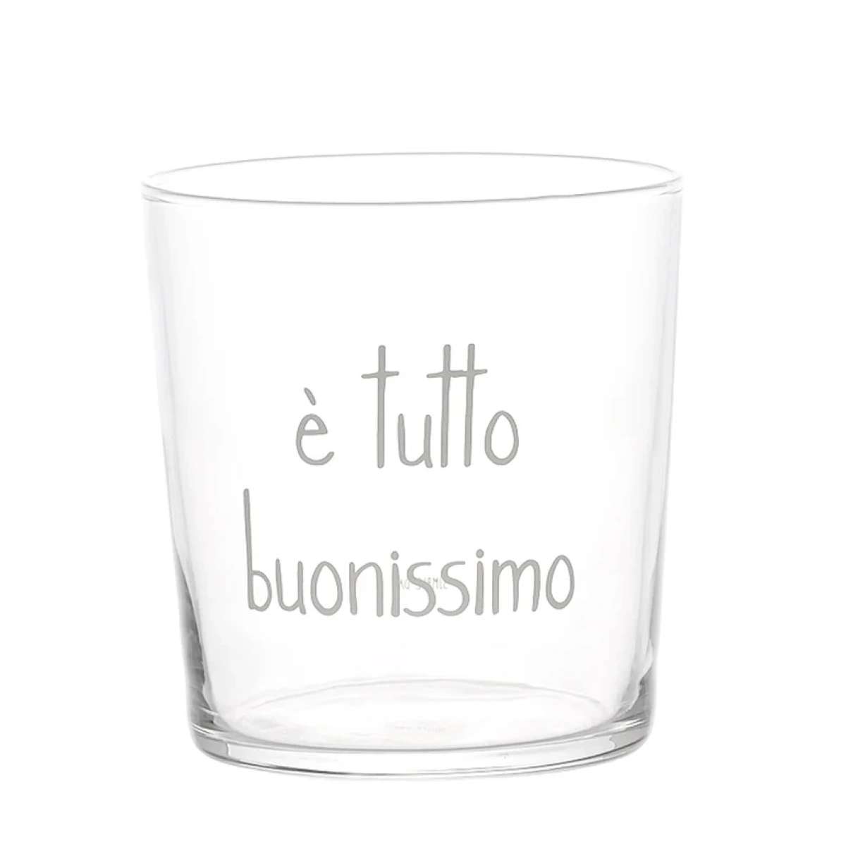 Set 2 Bicchieri in vetro temperato E' Tutto Buonissimo 35.5 cl | Simple Day Immagine del prodotto Set 2 Bicchieri in vetro temperato E' Tutto Buonissimo 35.5 cl | Simple Day