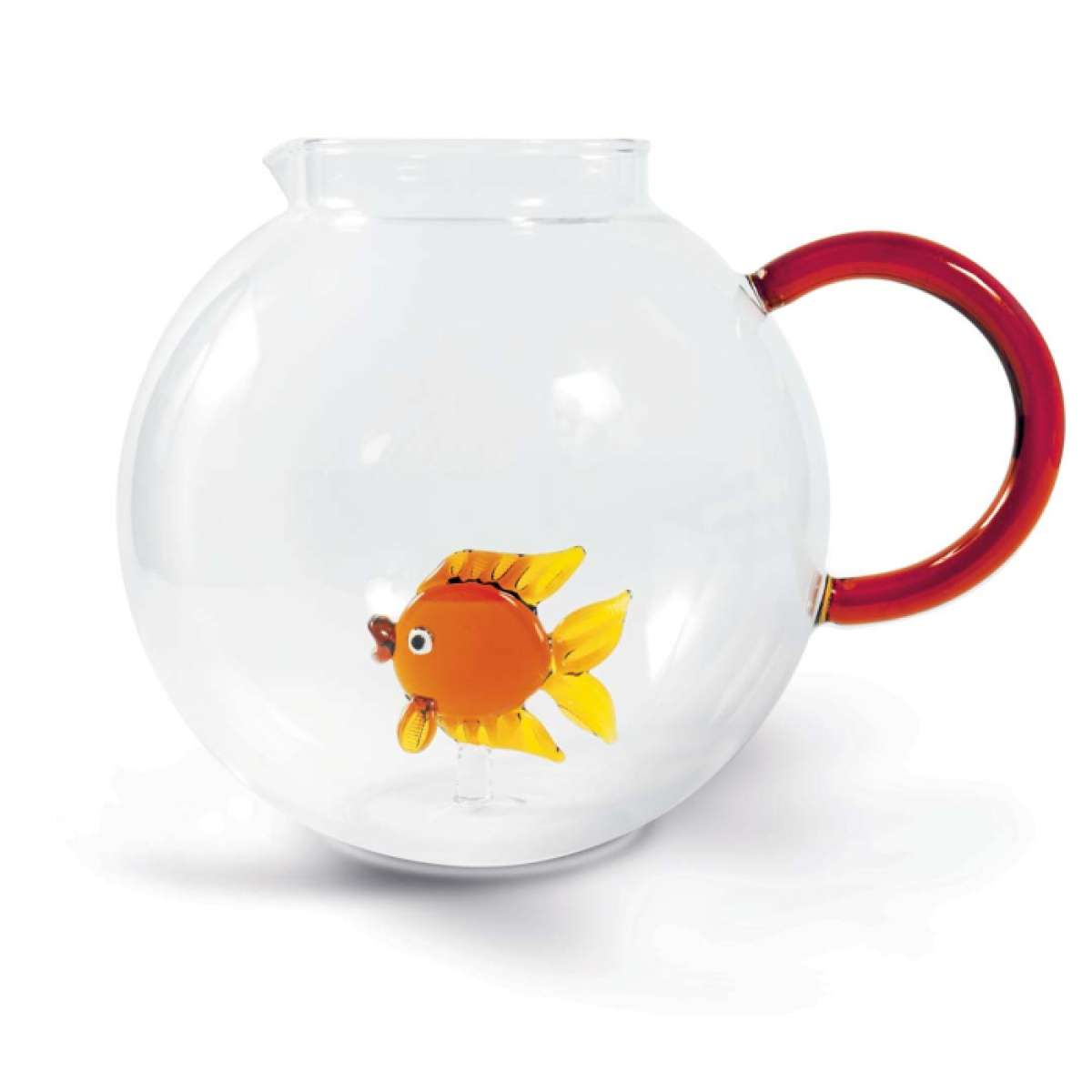 Brocca in Vetro Borosilicato con Soggetto Pesciolino Rosso | WD Lifestyle Immagine del prodotto Brocca in Vetro Borosilicato con Soggetto Pesciolino Rosso | WD Lifestyle