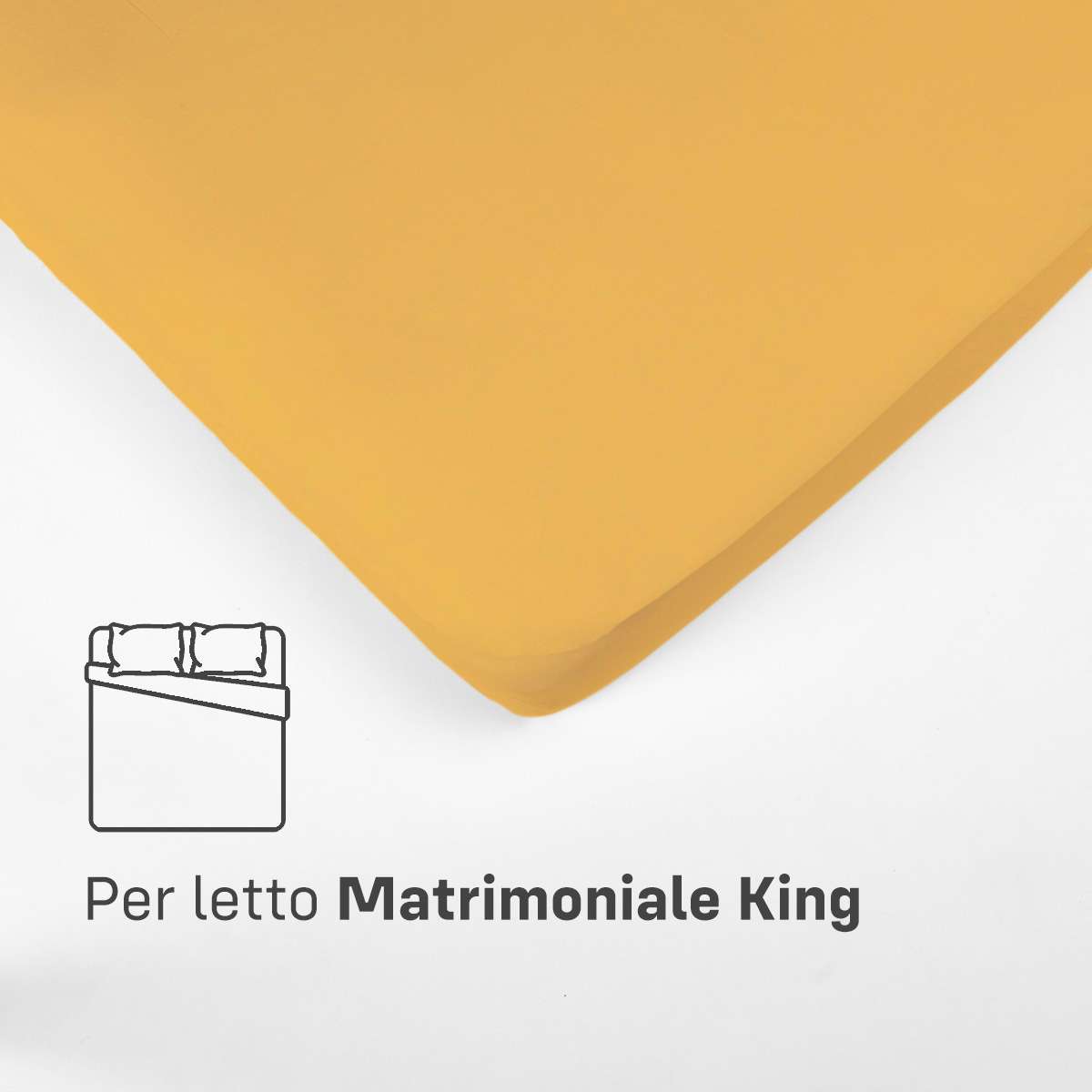 Gonna Per Letto King Size 180x200 Cm Con Angoli Divisi | Grigio Scuro | 100% Cotone Antipiega E Resistente Allo Sbiadimento