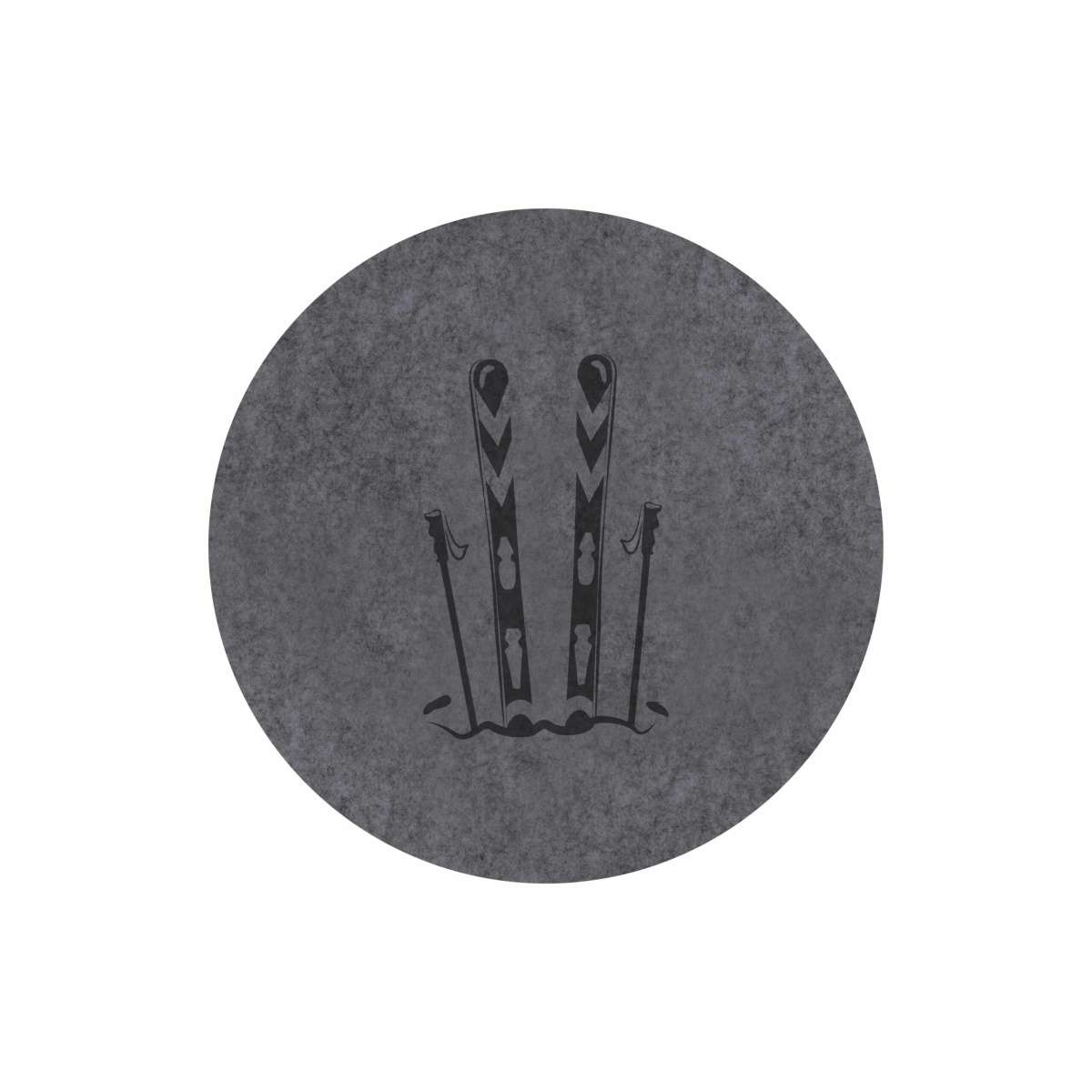 Tovaglietta Americana Rotonda Sciatore in Feltro Ø 38 cm (2 Colori | Daunex Immagine del prodotto Tovaglietta Americana Rotonda Sciatore in Feltro Ø 38 cm (2 Colori | Daunex