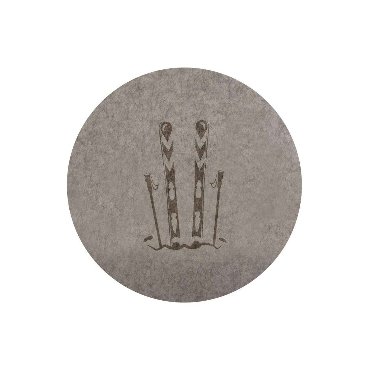 Tovaglietta Americana Rotonda Sciatore in Feltro Ø 38 cm (2 Colori | Daunex Immagine del prodotto Tovaglietta Americana Rotonda Sciatore in Feltro Ø 38 cm (2 Colori | Daunex