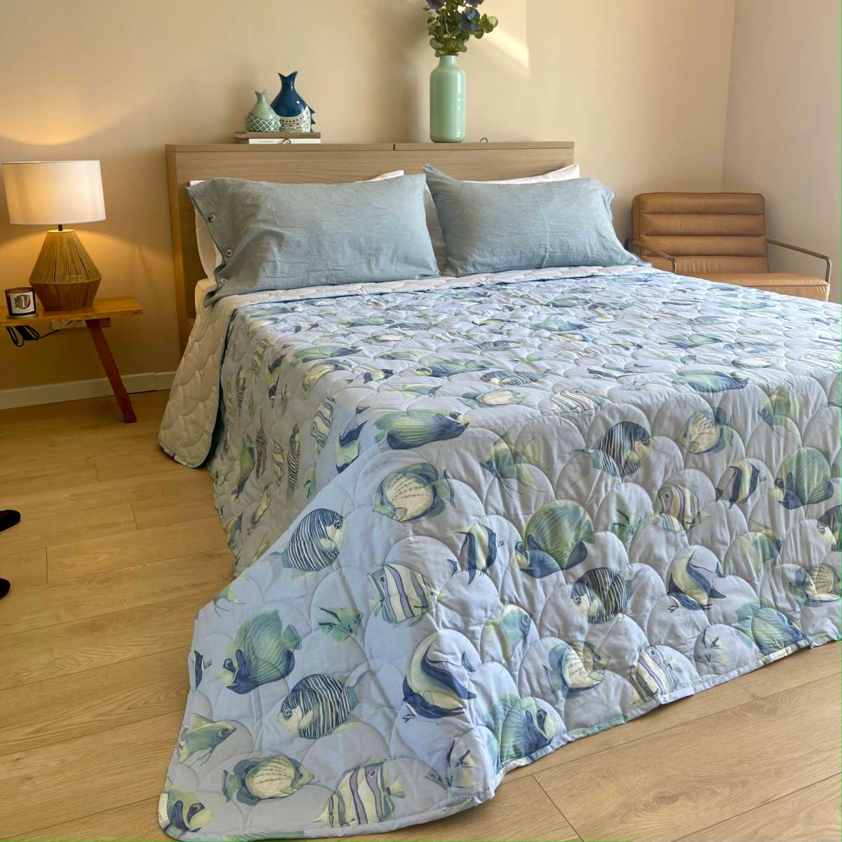 Trapuntino Primaverile Matrimoniale Seul in Cotone | Pietro Zanetti Home Immagine del prodotto Trapuntino Primaverile Matrimoniale Seul in Cotone | Pietro Zanetti Home