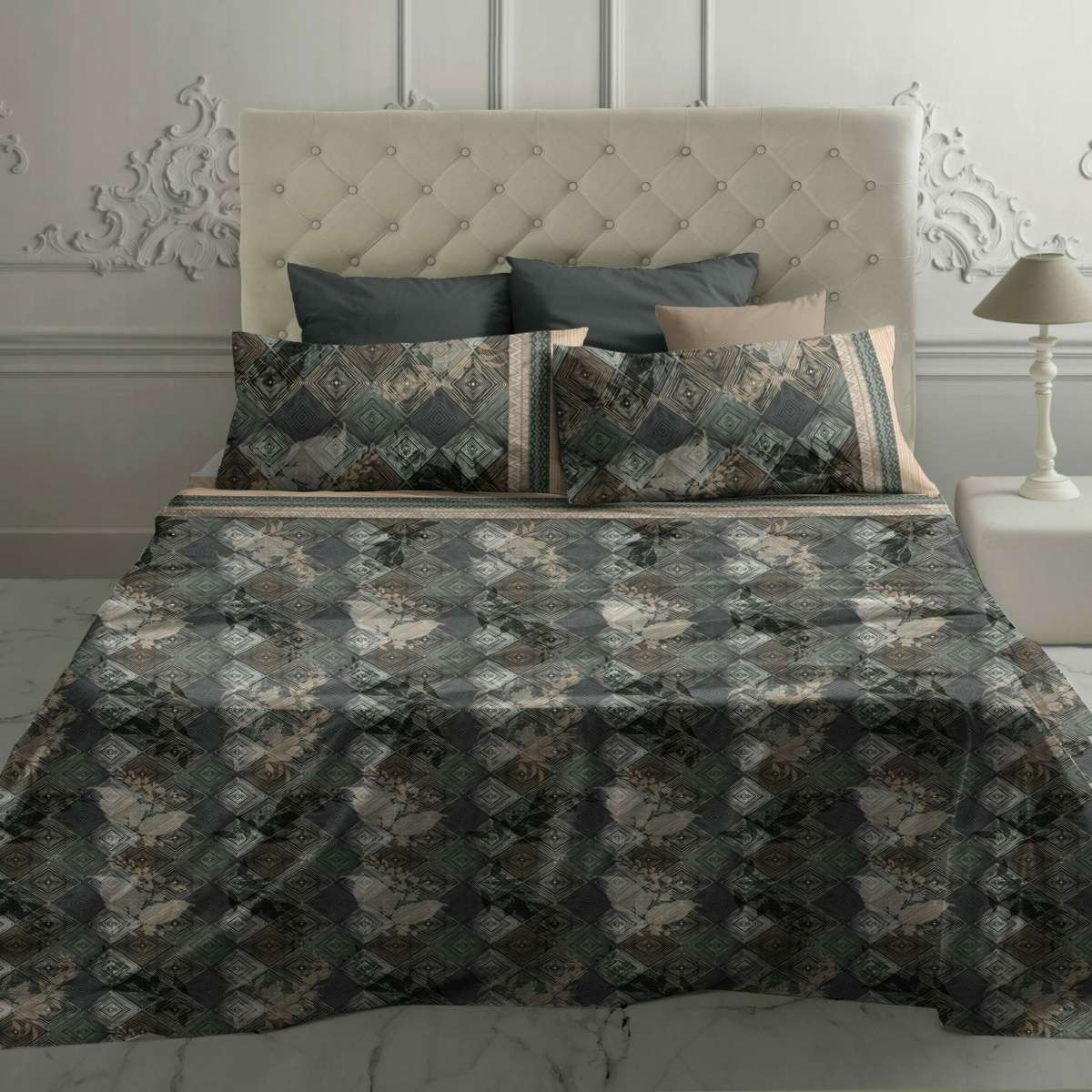 Completo Letto Matrimoniale Hatysa in Percalle di Cotone | Laura Biagiotti Immagine del prodotto Completo Letto Matrimoniale Hatysa in Percalle di Cotone | Laura Biagiotti