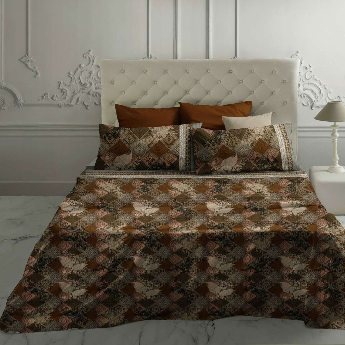 Completo Letto Matrimoniale Hatysa in Percalle di Cotone | Laura Biagiotti Immagine del prodotto Completo Letto Matrimoniale Hatysa in Percalle di Cotone | Laura Biagiotti