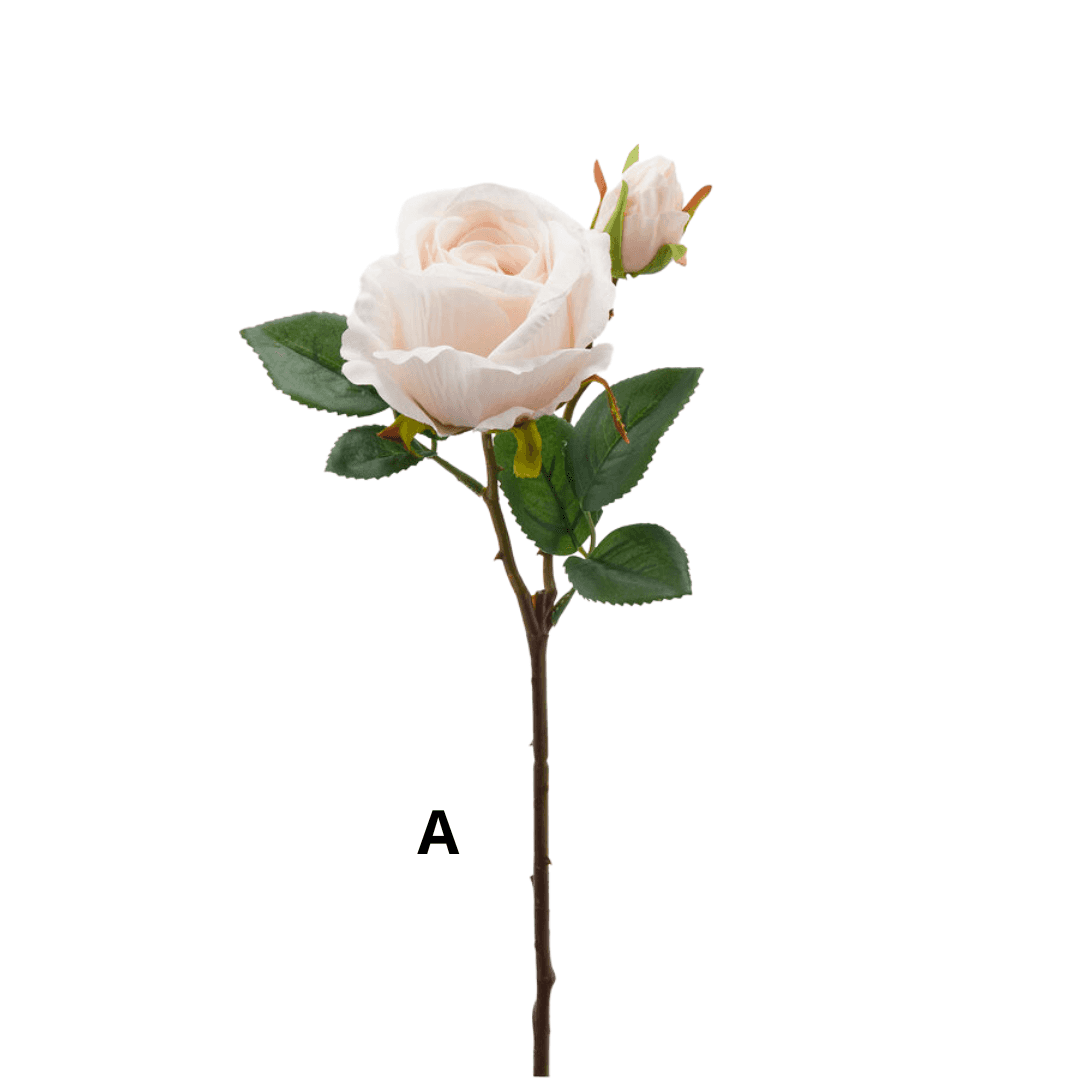 Rosa Villosa Artificiale Gerda, Con Frutti, Arancione