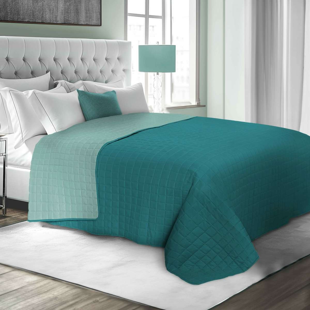 Trapuntino Primaverile Una Piazza e Mezza Bicolor in Microfibra - 7 colori | Daunex Immagine del prodotto Trapuntino Primaverile Una Piazza e Mezza Bicolor in Microfibra - 7 colori | Daunex