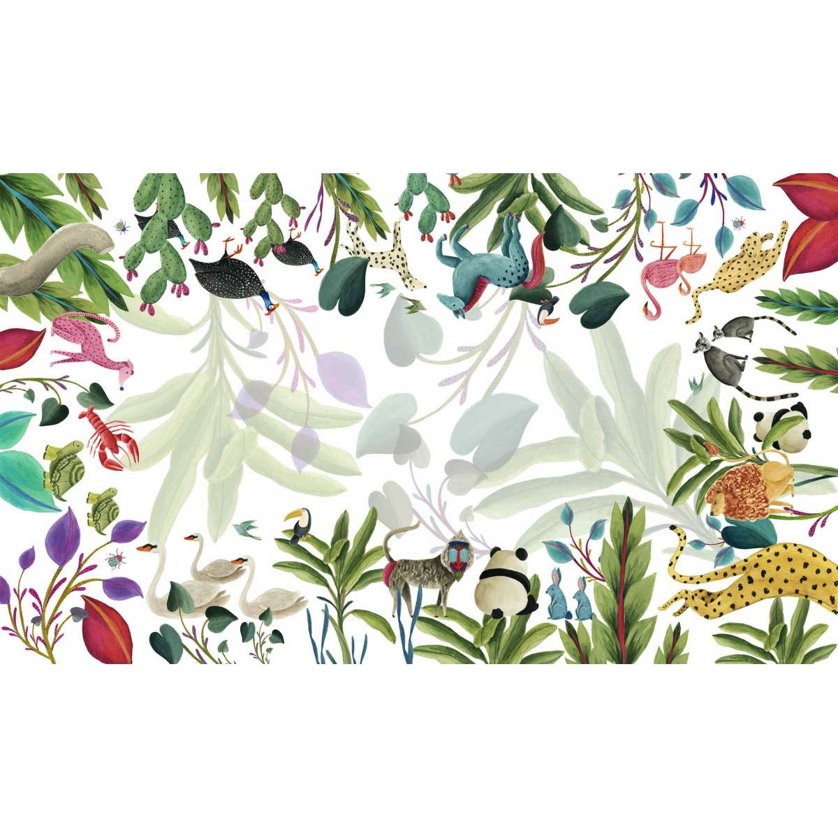 Tovaglia Rettangolare Funky Animals in Raso di Cotone - 3 Misure | The NapKing Immagine del prodotto Tovaglia Rettangolare Funky Animals in Raso di Cotone - 3 Misure | The NapKing