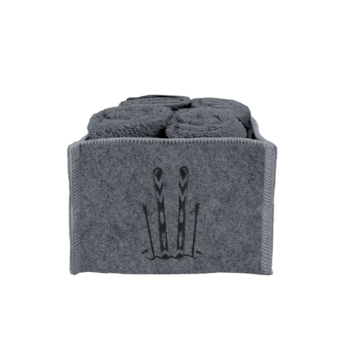 Set 4 Lavette Feltro Sciatore 30x30 cm Daunex - 2 Colori | Daunex Immagine del prodotto Set 4 Lavette Feltro Sciatore 30x30 cm Daunex - 2 Colori | Daunex