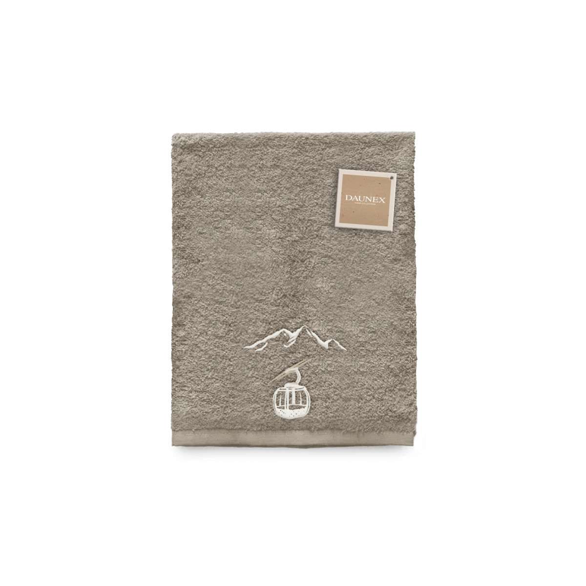 Telo Doccia ricamato Seggiovia - 3 Colori | Daunex Immagine del prodotto Telo Doccia ricamato Seggiovia - 3 Colori | Daunex