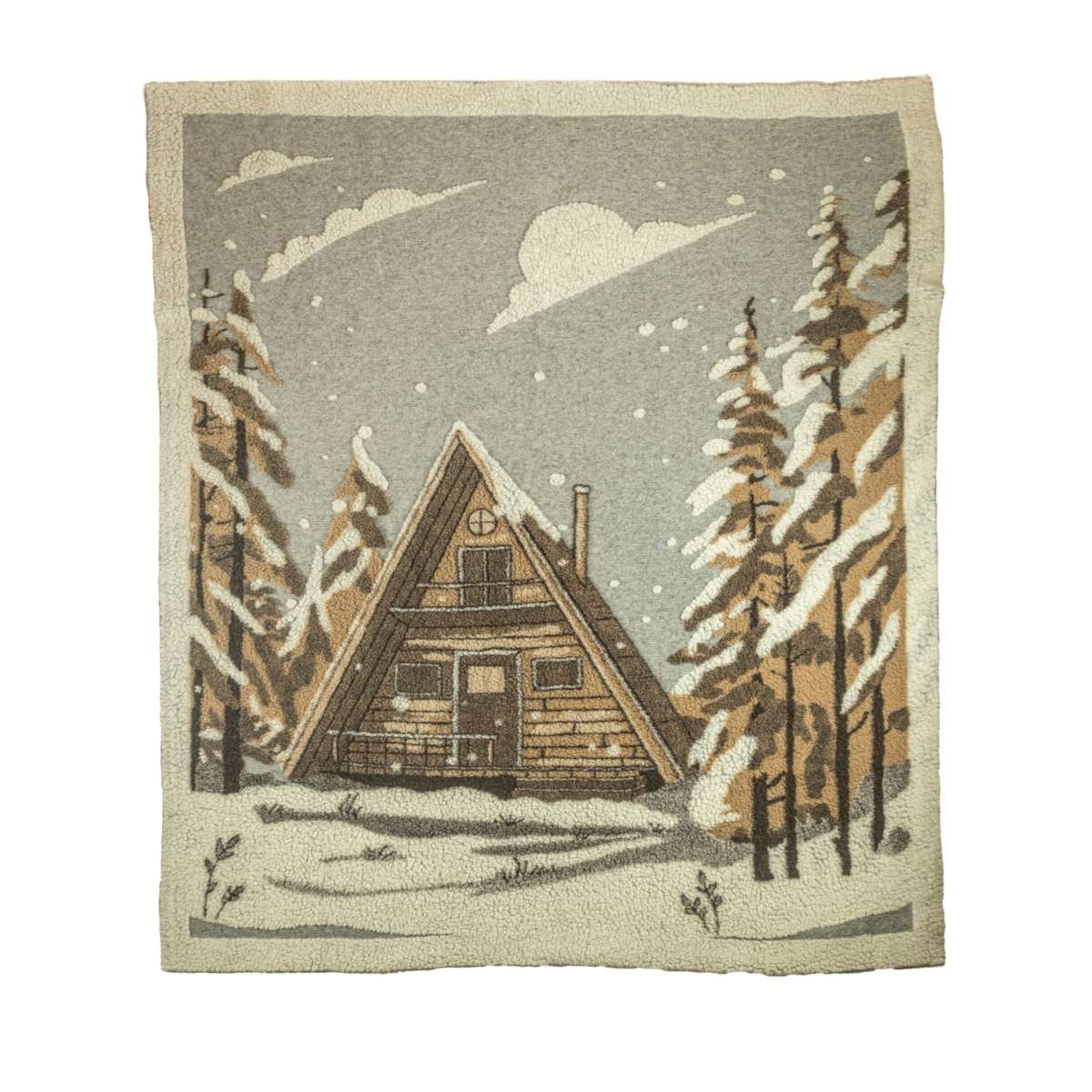 Coperta Lana Il Silenzio della Neve 150x185cm | I Nastri di Mirta Immagine del prodotto Coperta Lana Il Silenzio della Neve 150x185cm | I Nastri di Mirta