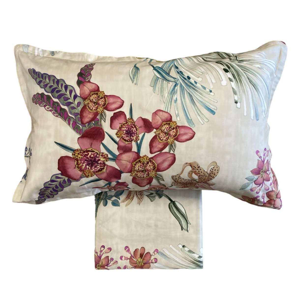 Completo Letto Matrimoniale Eradea in Raso di Cotone | Tessitura Toscana Telerie Immagine del prodotto Completo Letto Matrimoniale Eradea in Raso di Cotone | Tessitura Toscana Telerie