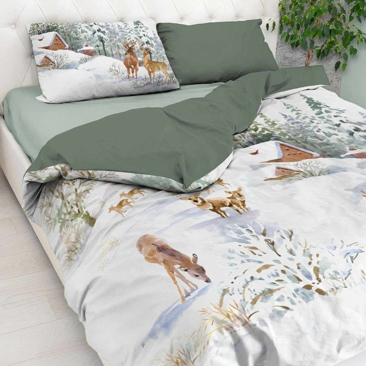 Copripiumino Matrimoniale White Mountain in 100% Cotone Daunex | Daunex Immagine del prodotto Copripiumino Matrimoniale White Mountain in 100% Cotone Daunex | Daunex