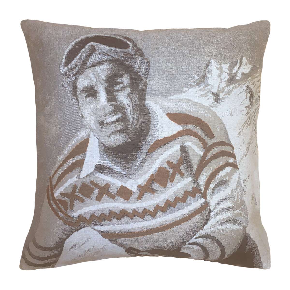 Federa Cuscino Viso Sciatore 50x50 cm | Pad Concept Immagine del prodotto Federa Cuscino Viso Sciatore 50x50 cm | Pad Concept