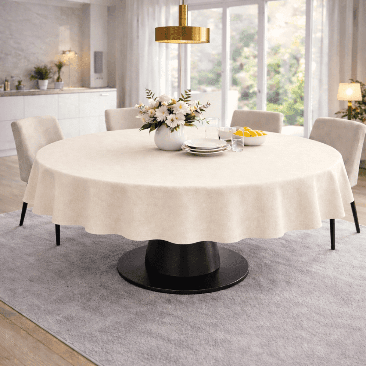 Tovaglia Antimacchia Rotonda Drey - 5 Colori | Pietro Zanetti Home Immagine del prodotto Tovaglia Antimacchia Rotonda Drey - 5 Colori | Pietro Zanetti Home