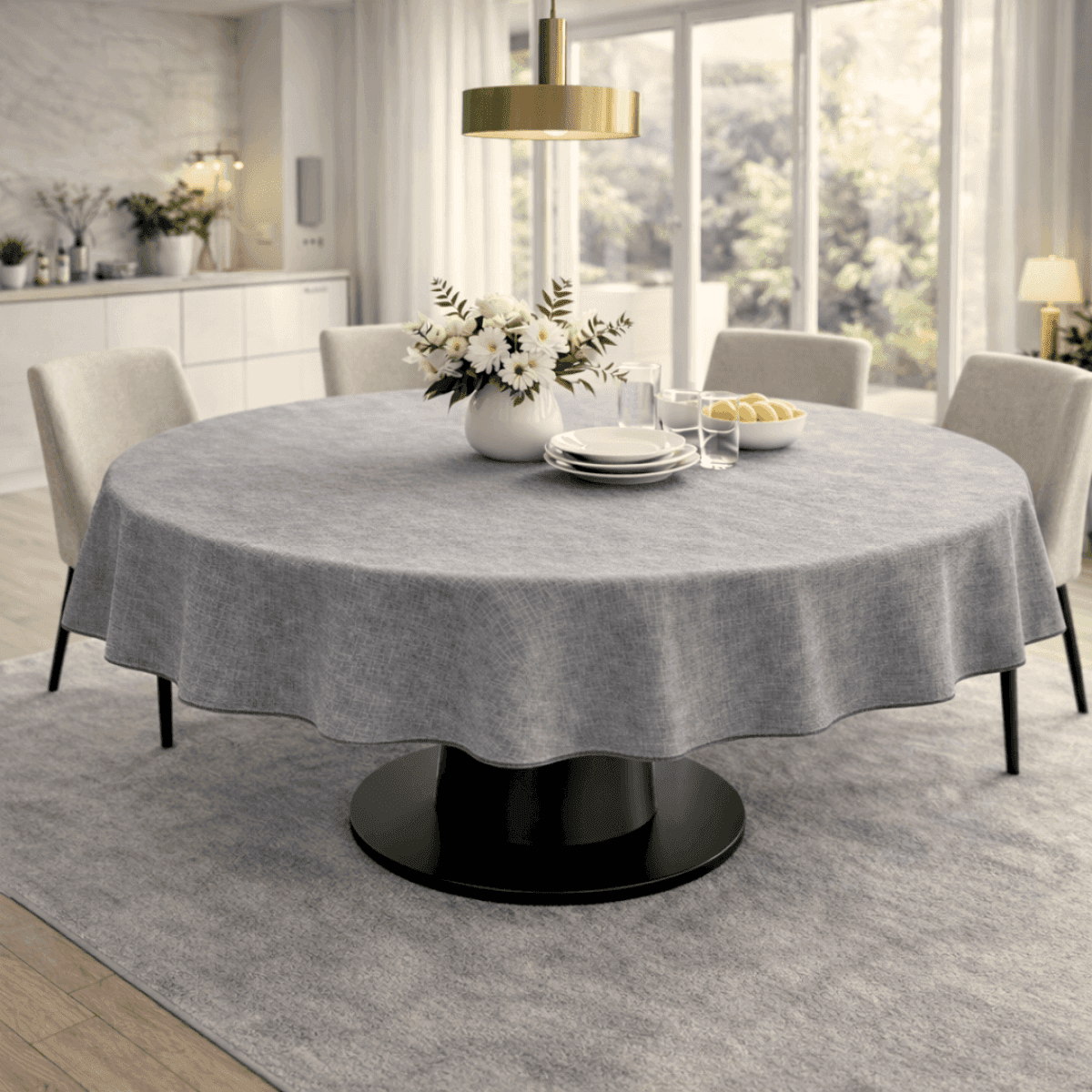 Tovaglia Antimacchia Rotonda Drey - 5 Colori | Pietro Zanetti Home Immagine del prodotto Tovaglia Antimacchia Rotonda Drey - 5 Colori | Pietro Zanetti Home