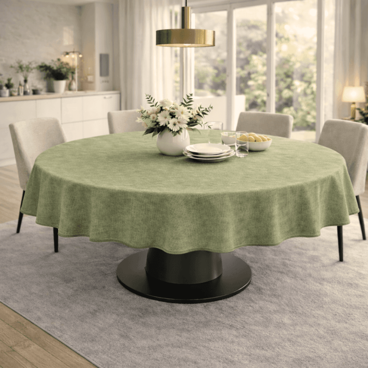 Tovaglia Antimacchia Rotonda Drey - 5 Colori | Pietro Zanetti Home Immagine del prodotto Tovaglia Antimacchia Rotonda Drey - 5 Colori | Pietro Zanetti Home