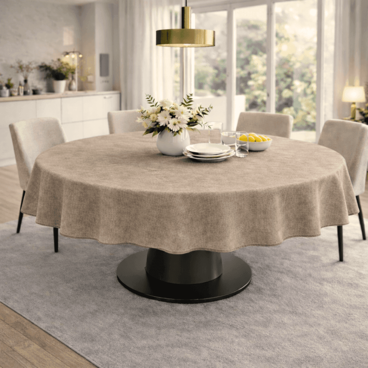 Tovaglia Antimacchia Rotonda Drey - 5 Colori | Pietro Zanetti Home Immagine del prodotto Tovaglia Antimacchia Rotonda Drey - 5 Colori | Pietro Zanetti Home