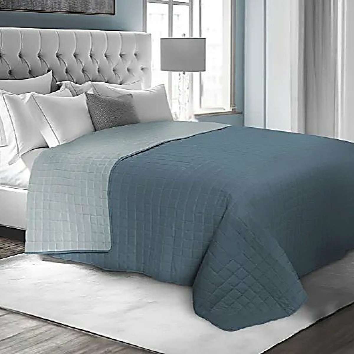 Trapuntino Primaverile Una Piazza e Mezza Bicolor in Microfibra - 7 colori | Daunex Immagine del prodotto Trapuntino Primaverile Una Piazza e Mezza Bicolor in Microfibra - 7 colori | Daunex