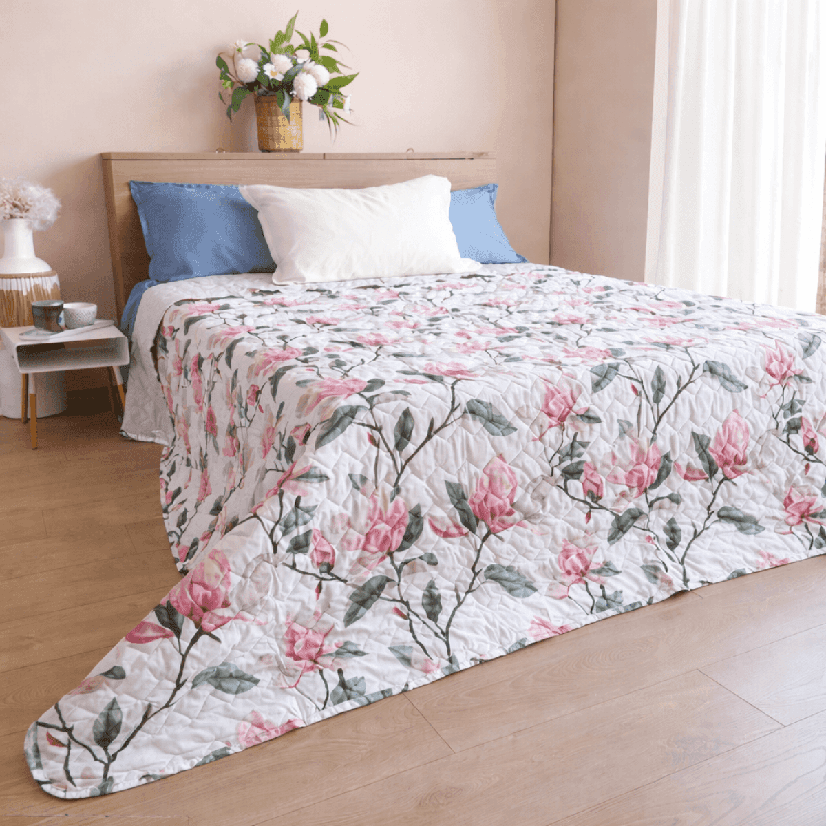 Trapuntino Primaverile Matrimoniale Bocciolo in Cotone - 2 Colori | Pietro Zanetti Home Immagine del prodotto Trapuntino Primaverile Matrimoniale Bocciolo in Cotone - 2 Colori | Pietro Zanetti Home